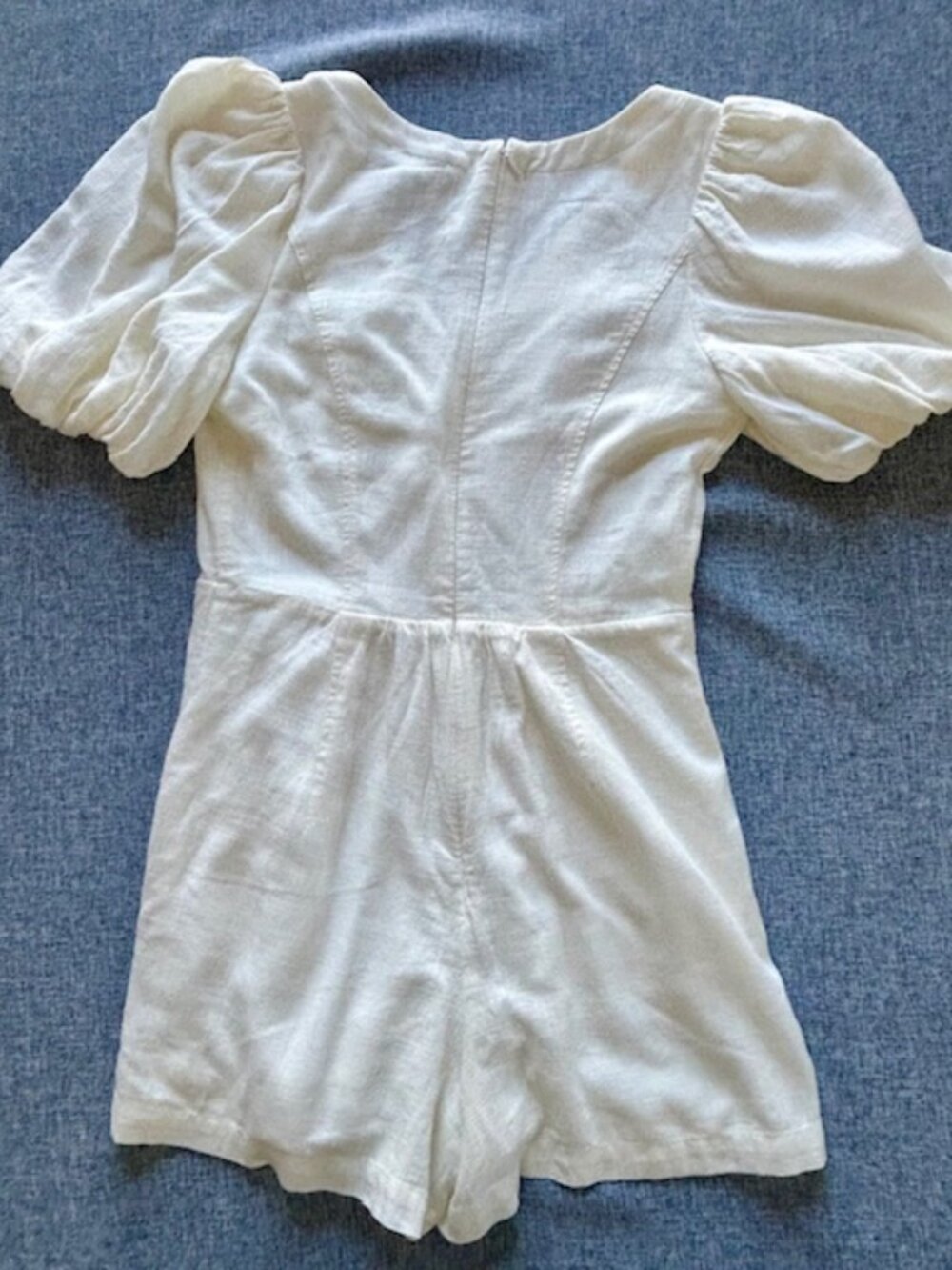 Express Linen Romper White Small - Picture 8 of 10